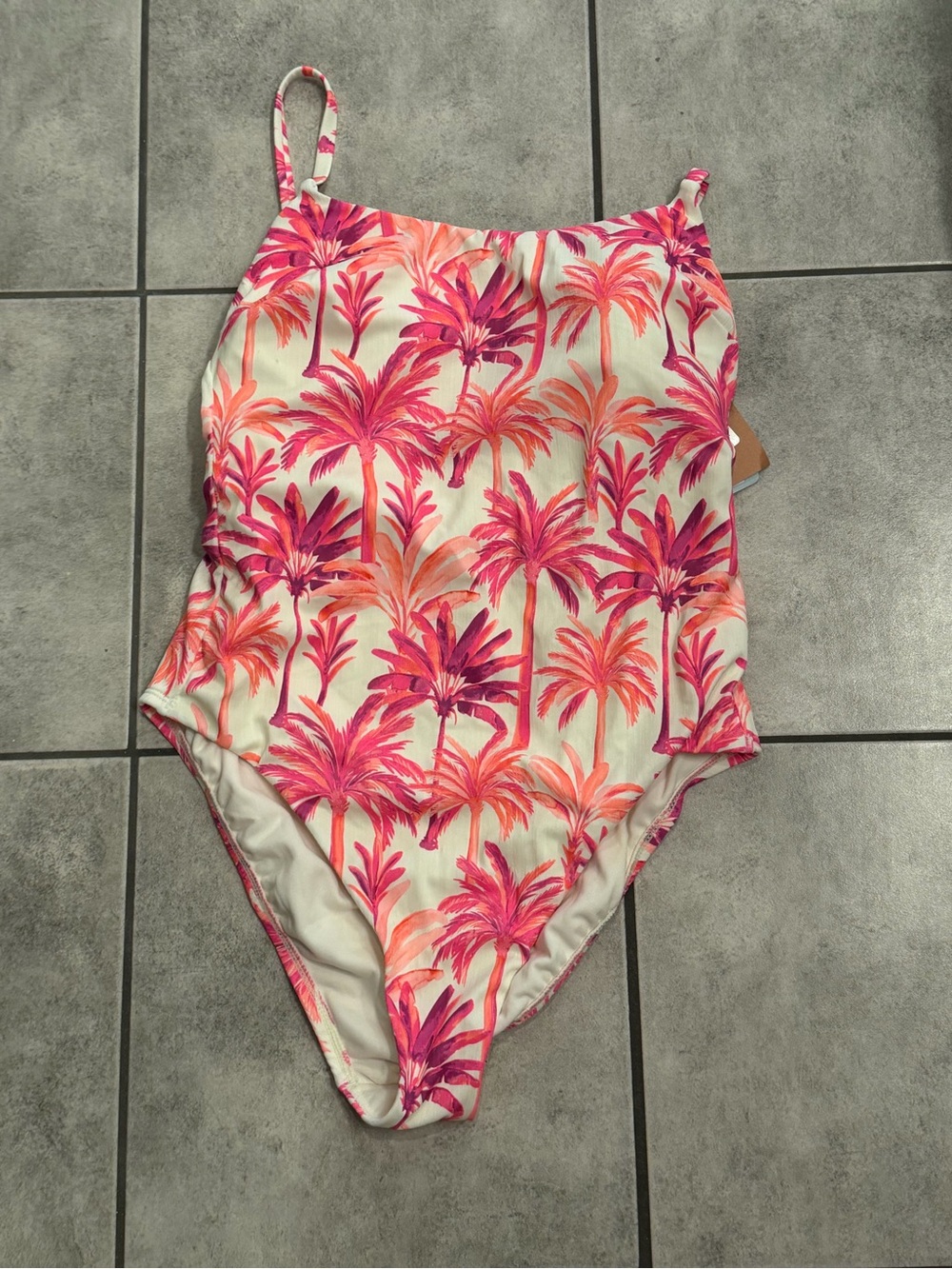 Target Pink & Coral Palm One-Piece Swimsuit